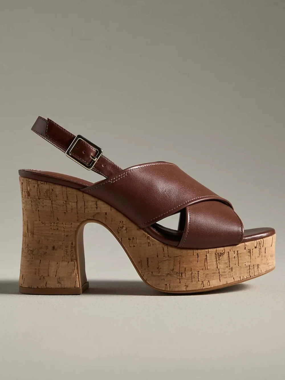 Anthropologie Cross-Strap Woven Platform Sandals - Picture 2 of 4